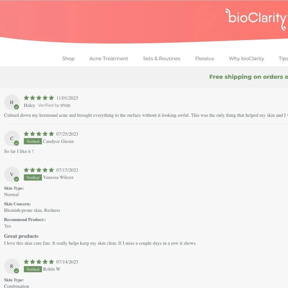 🌸 NWT bioClarity Clear Skin Routine for Acne Prone Skin (4 piece kit) NIB